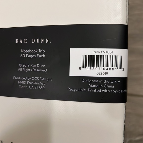 NWT Rae Dunn 3-pack of Notebooks - Picture 3 of 3